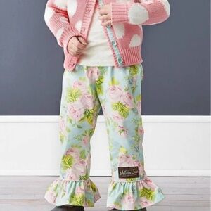 Matilda Jane Big Ruffles Pants Girl Pull On Hello Lovely in Pink Rose 2T